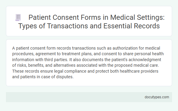 Patient Consent Forms in Medical Settings: Types of Transactions and Essential Records