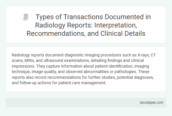 Types of Transactions Documented in Radiology Reports: Interpretation, Recommendations, and Clinical Details