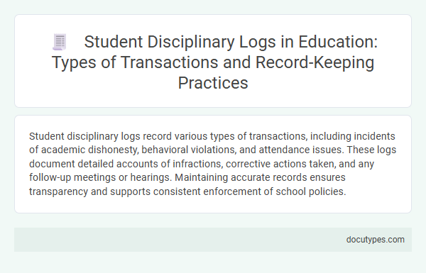 Student Disciplinary Logs in Education: Types of Transactions and Record-Keeping Practices