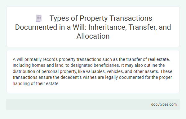 Types of Property Transactions Documented in a Will: Inheritance, Transfer, and Allocation