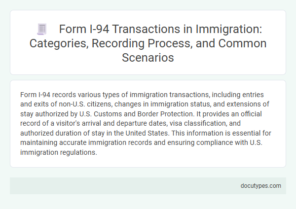 Form I-94 Transactions in Immigration: Categories, Recording Process, and Common Scenarios