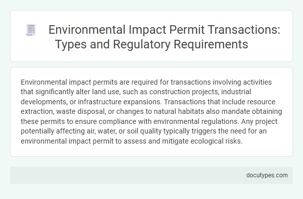 Environmental Impact Permit Transactions: Types and Regulatory Requirements