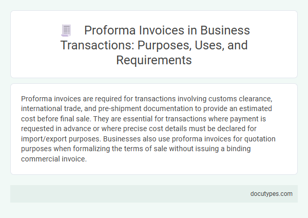 Proforma Invoices in Business Transactions: Purposes, Uses, and Requirements