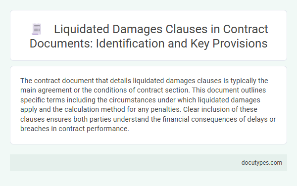 Liquidated Damages Clauses in Contract Documents: Identification and Key Provisions