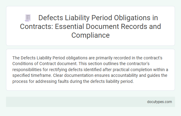 Defects Liability Period Obligations in Contracts: Essential Document Records and Compliance