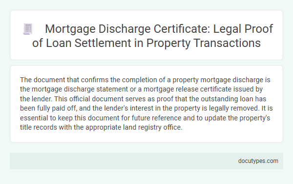Mortgage Discharge Certificate: Legal Proof of Loan Settlement in Property Transactions
