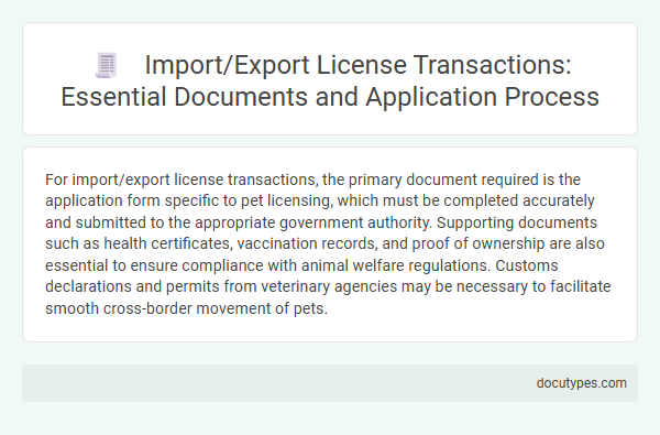 Import/Export License Transactions: Essential Documents and Application Process
