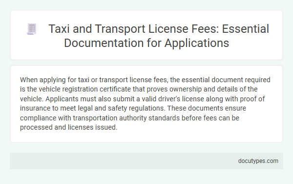 Taxi and Transport License Fees: Essential Documentation for Applications