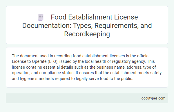 Food Establishment License Documentation: Types, Requirements, and Recordkeeping