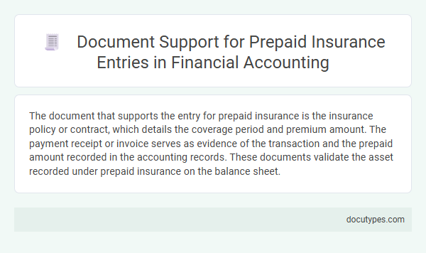 Document Support for Prepaid Insurance Entries in Financial Accounting