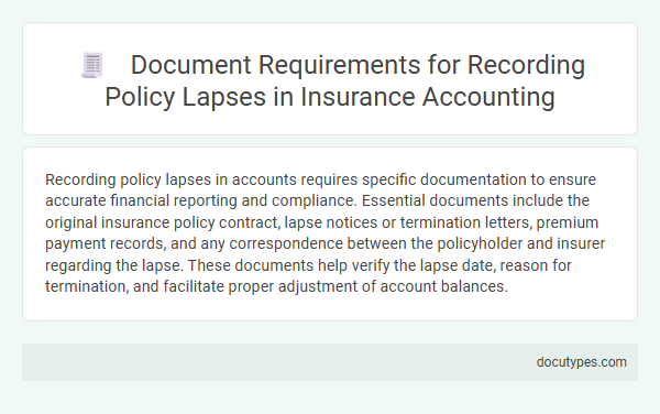 Document Requirements for Recording Policy Lapses in Insurance Accounting