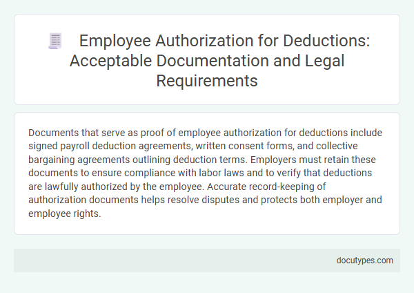 Employee Authorization for Deductions: Acceptable Documentation and Legal Requirements