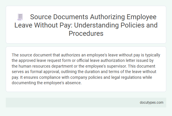 Source Documents Authorizing Employee Leave Without Pay: Understanding Policies and Procedures