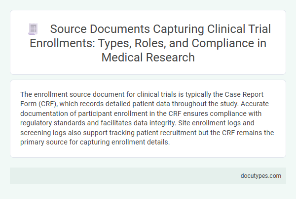 Source Documents Capturing Clinical Trial Enrollments: Types, Roles, and Compliance in Medical Research