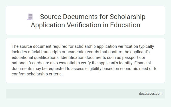 Source Documents for Scholarship Application Verification in Education