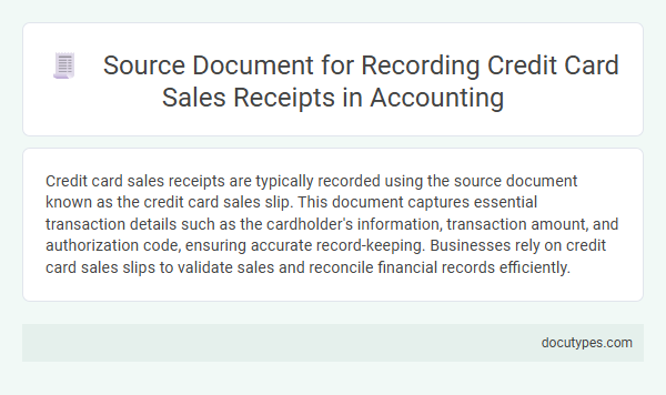Source Document for Recording Credit Card Sales Receipts in Accounting