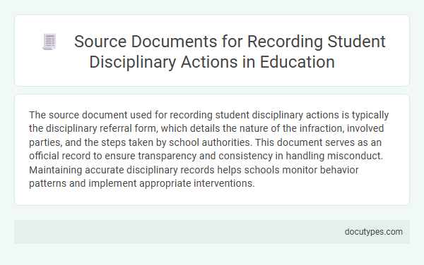 Source Documents for Recording Student Disciplinary Actions in Education
