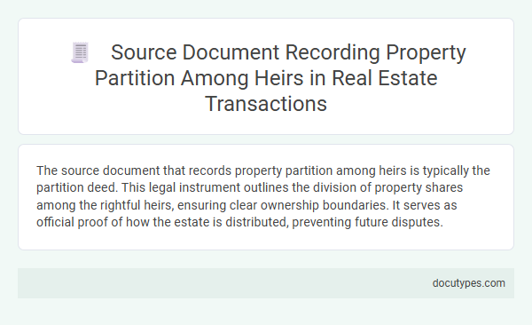 Source Document Recording Property Partition Among Heirs in Real Estate Transactions
