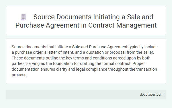 Source Documents Initiating a Sale and Purchase Agreement in Contract Management