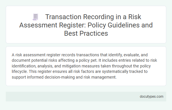 Transaction Recording in a Risk Assessment Register: Policy Guidelines and Best Practices