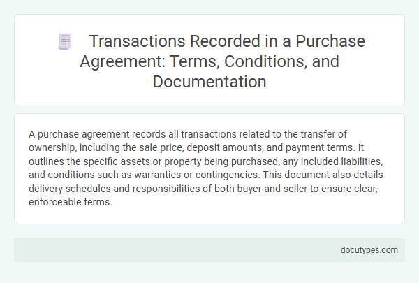 Transactions Recorded in a Purchase Agreement: Terms, Conditions, and Documentation