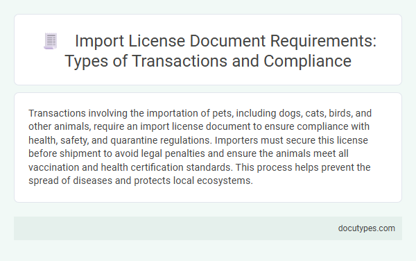 Import License Document Requirements: Types of Transactions and Compliance
