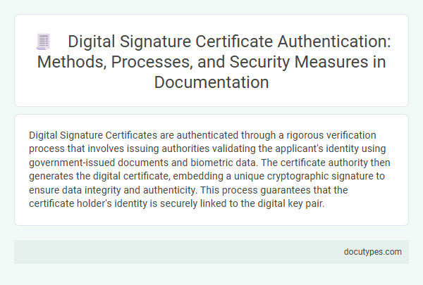 Digital Signature Certificate Authentication: Methods, Processes, and Security Measures in Documentation