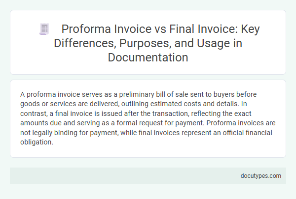 Proforma Invoice vs Final Invoice: Key Differences, Purposes, and Usage in Documentation
