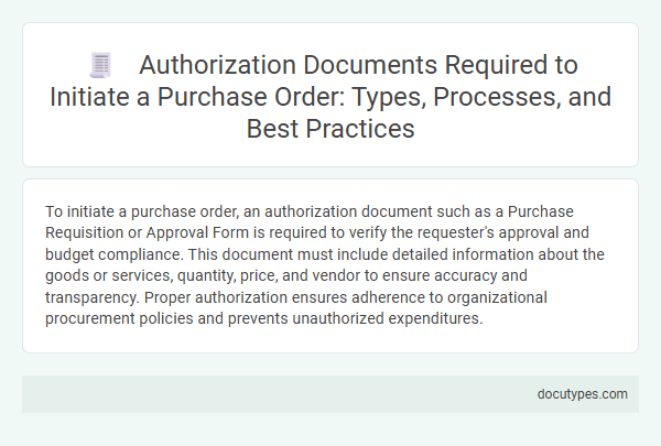 Authorization Documents Required to Initiate a Purchase Order: Types, Processes, and Best Practices