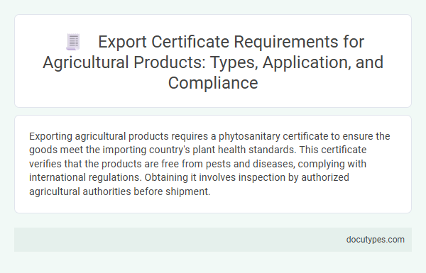 Export Certificate Requirements for Agricultural Products: Types, Application, and Compliance