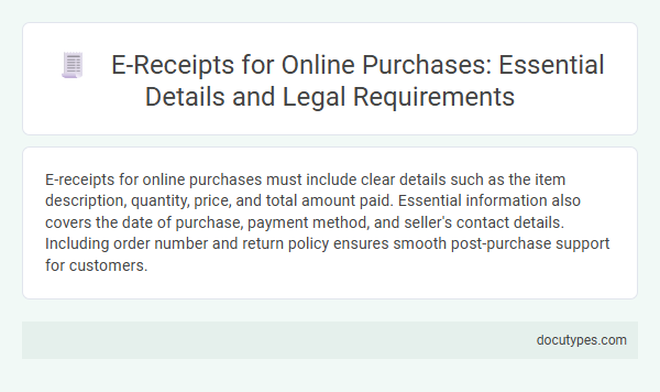 E-Receipts for Online Purchases: Essential Details and Legal Requirements
