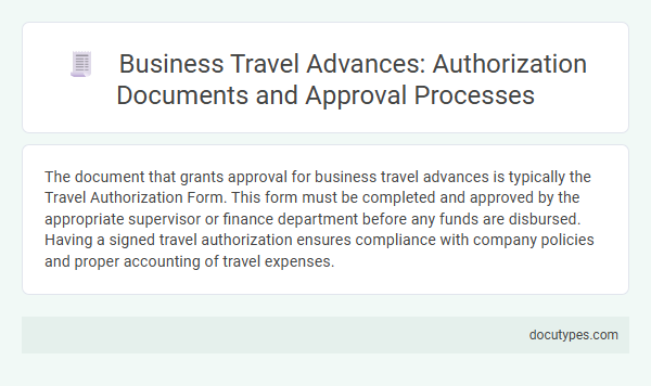 Business Travel Advances: Authorization Documents and Approval Processes