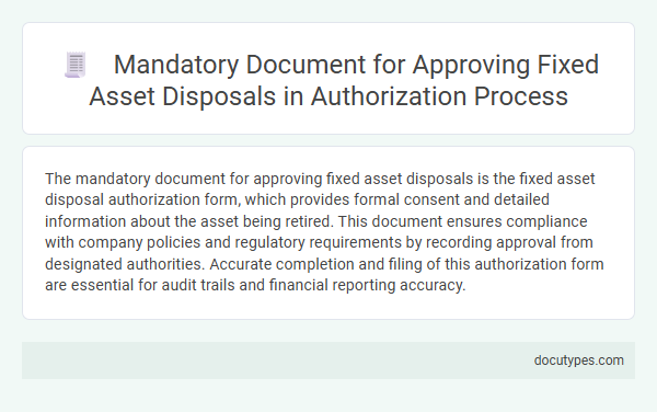 Mandatory Document for Approving Fixed Asset Disposals in Authorization Process