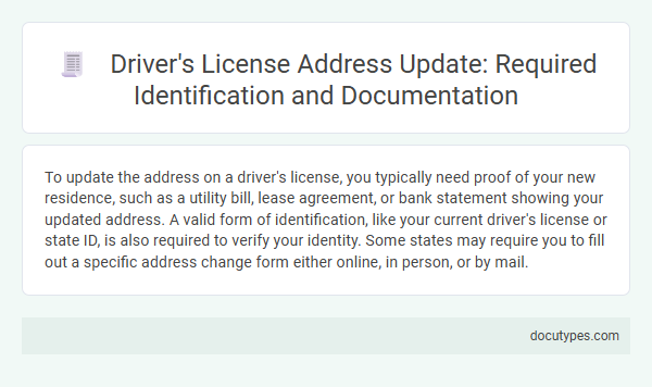 Driver's License Address Update: Required Identification and Documentation