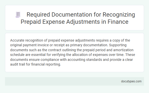 Required Documentation for Recognizing Prepaid Expense Adjustments in Finance