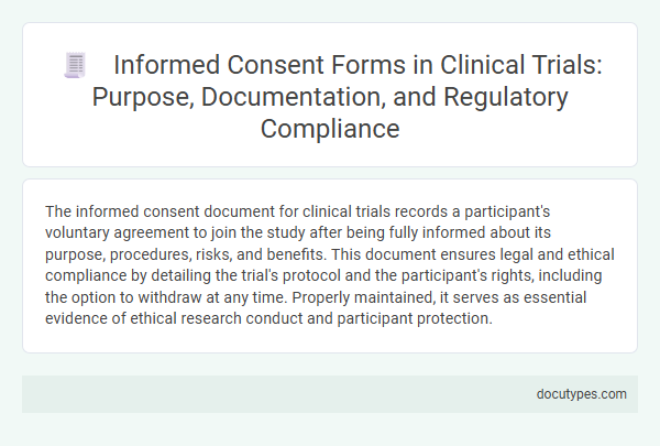 Informed Consent Forms in Clinical Trials: Purpose, Documentation, and Regulatory Compliance