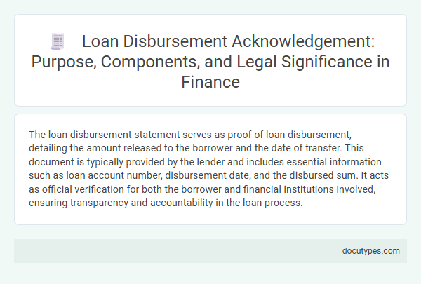 Loan Disbursement Acknowledgement: Purpose, Components, and Legal Significance in Finance