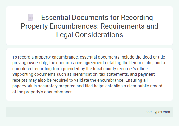 Essential Documents for Recording Property Encumbrances: Requirements and Legal Considerations