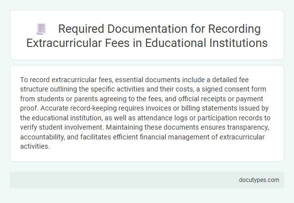 Required Documentation for Recording Extracurricular Fees in Educational Institutions