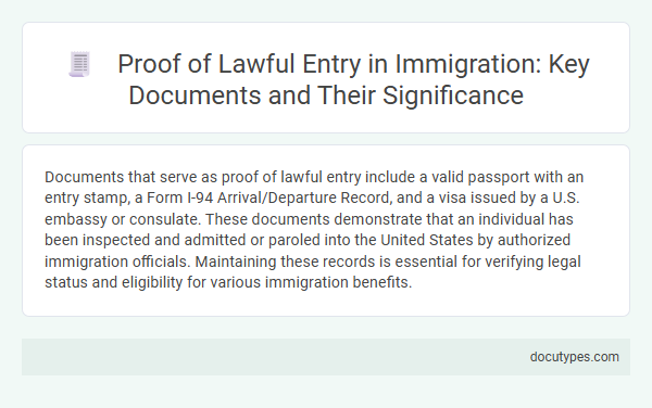 Proof of Lawful Entry in Immigration: Key Documents and Their Significance