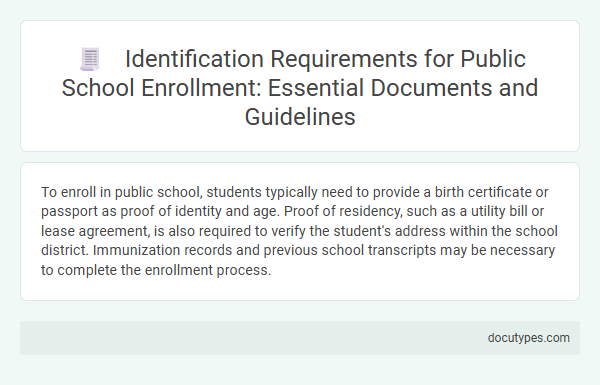 Identification Requirements for Public School Enrollment: Essential Documents and Guidelines