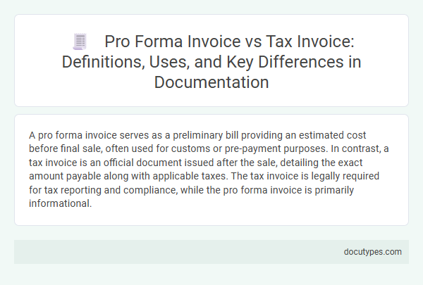 Pro Forma Invoice vs Tax Invoice: Definitions, Uses, and Key Differences in Documentation
