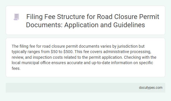 Filing Fee Structure for Road Closure Permit Documents: Application and Guidelines