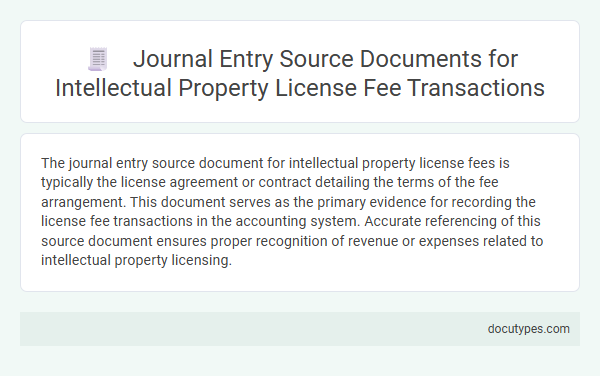 Journal Entry Source Documents for Intellectual Property License Fee Transactions