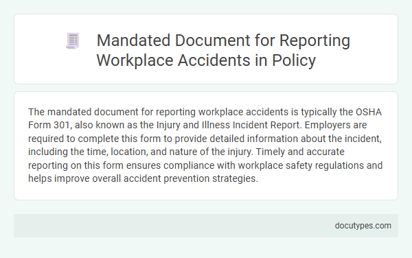 Mandated Document for Reporting Workplace Accidents in Policy