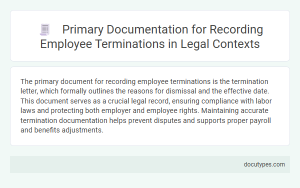 Primary Documentation for Recording Employee Terminations in Legal Contexts