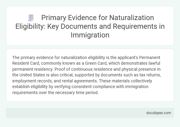 Primary Evidence for Naturalization Eligibility: Key Documents and Requirements in Immigration