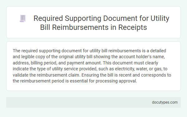 Required Supporting Document for Utility Bill Reimbursements in Receipts