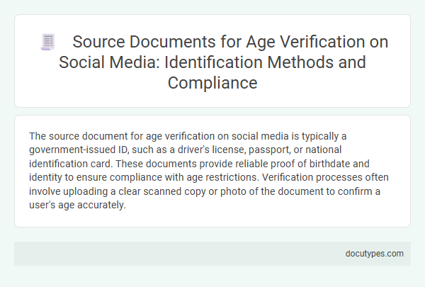 Source Documents for Age Verification on Social Media: Identification Methods and Compliance