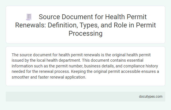 Source Document for Health Permit Renewals: Definition, Types, and Role in Permit Processing
